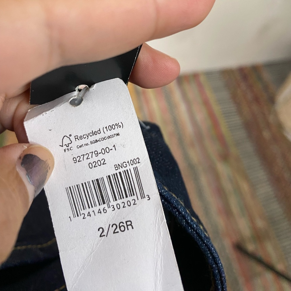 NWT•GAP 1969 Legging Jeans Mid Rise Skinny Dark Wash Blue Size 26R / 2 - Picture 6 of 8